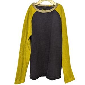 Boden‎ Colorblock Raglan Sleeve T-Shirt Kids 9-10 Years Yellow Navy Pullover
